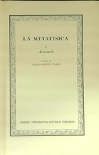 LA METAFISICA ARISTOTELE UTET 1974 CLASSICI DELLA FILOSOFIA RILEGATO
