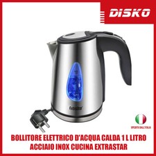 BOLLITORE ELETTRICO D'ACQUA CALDA  1 L LITRO ACCIAIO INOX CUCINA EXTRASTAR