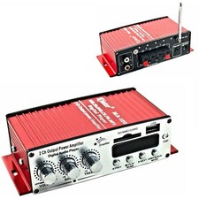 AMPLIFICATORE AUDIO 12V USB MP3 CASA AUTO 2 CANALI STEREO 40W TELECOMANDO MA120