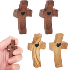 4 Croci in Legno Intagliate a