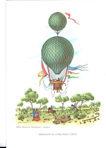 Cartolina aerostato luigi - cartolina,