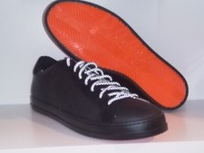 P448 SCARPE DA GINNASTICA - F-22 JOHN-M SCURO & ARANCIONE TAGLIA 45 APRX 11 UK - INUTILIZZATE ED ECCELLENTI