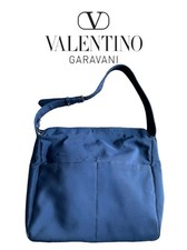Vintage Valentino Garavani Tracolla Messenger Bag Borsa Nylon Tote Bag Blue ?