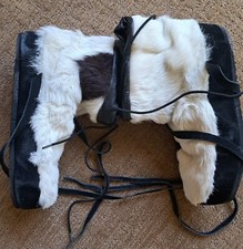 Stivali Mukluks pelliccia Alaska uomo taglia 10/11 lacci coulisse in alto autentici