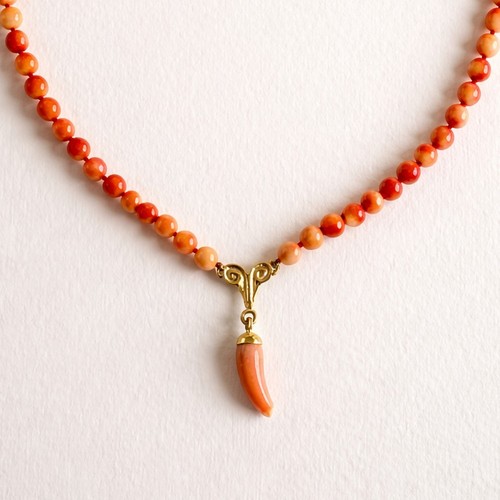 Collana perle corallo - perle,