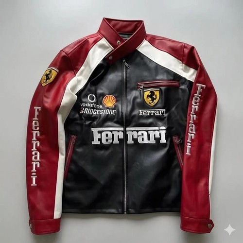 Giacca pelle ferrari racing - ferrari,