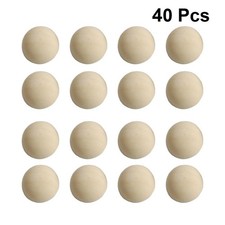 40 Pcs Palline Legno Mezze
