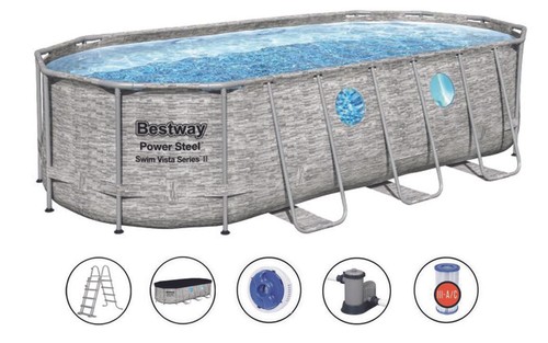 Piscina power steel - swim, vista