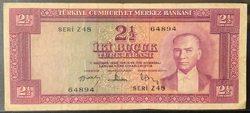1952 turchia cartamoneta - 1952,