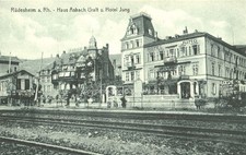 Ruedesheim sbach Uralt Hotel non viaggiata 1920 ca.