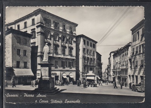 Cartolina sassari piazza azuni - sassari,