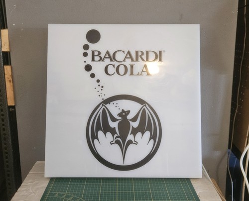 Bacardi cola lighted man cave - man,