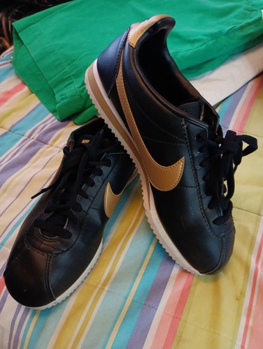 Nike cortez vintage pelle nera - nike,