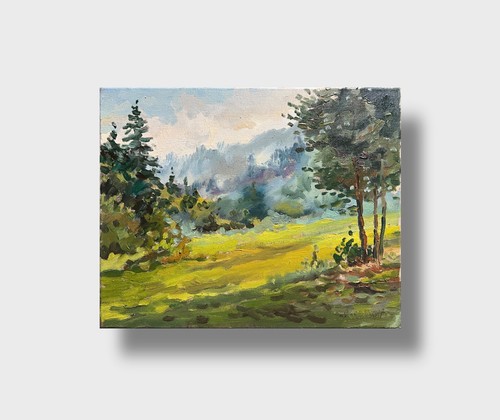 Dipinto olio mattina pittore