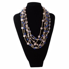 collana multifilo bigiotteria artigianale pregiata pietre dure colorate regalo