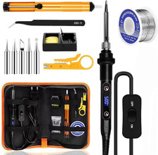 Saldatore a Stagno Kit 80W Con Interruttore On/Off,Temperatura Regolabile 180-50