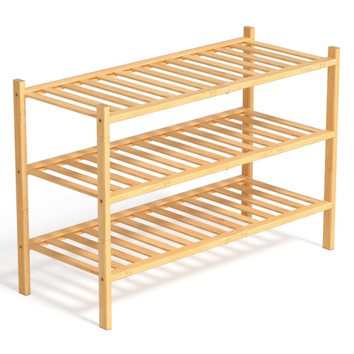 Scarpiera legno bambù 3 - scarpiera,