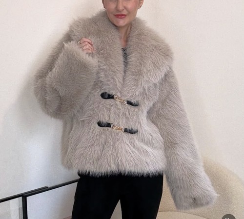 Zara cappotto corto pelliccia - cappotto,