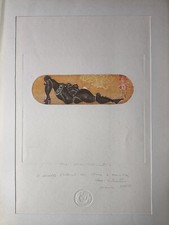 Arte erotica - Incisione di Pasquale Basile 1983, firmata con dedica