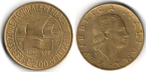 Italia 200 lire 1992 - italia,