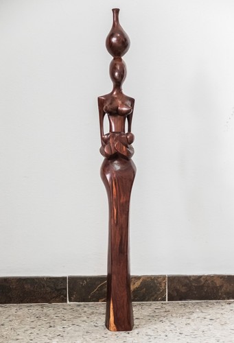 Scultura legno donna africana