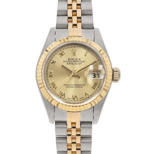 Rolex datejust 69173 champagne - rolex,