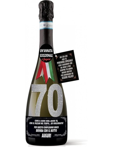 Bottiglia prosecco anni lui - bottiglia,