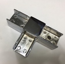 Giunto quadro T cromato mm 25 scaffali arredo fai da te casa bricolage negozio