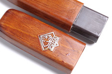 Astuccio Scatolina in bakelite Puma Solingen. Straight Razor Wood vintage