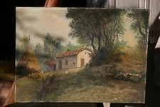 Tableau peinture huile toile - peinture,