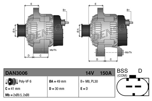 Alternatore denso per - alternatore,