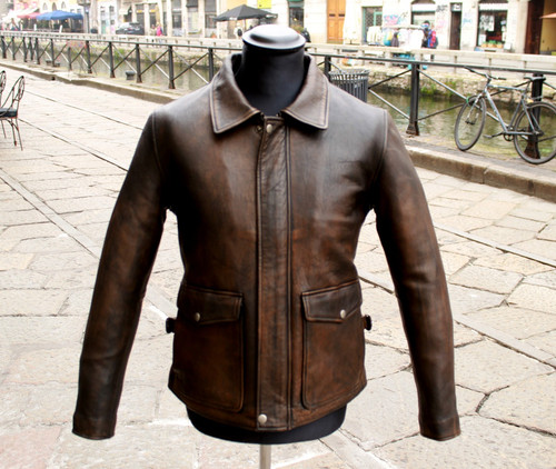 Giubbotto giacca pelle - , marrone
