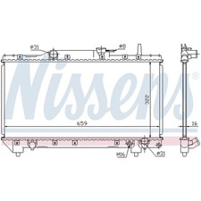 1x NISSENS 64837A RADIATORE