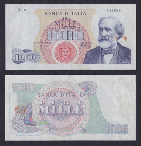 Banconota italia 1000 lire - 1000,