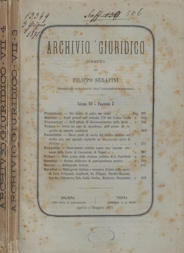 Archivio giuridico fasc - archivio, fasc.
