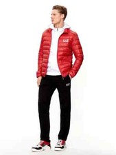EMPORIO ARMANI EA7 8NPB01PN29Z MAN WOVEN DOWN JACKET PIUMINO CORE IDENTITY SALSA