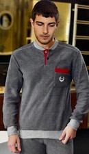 PIGIAMA UOMO IN PILE CAMERA CALIBRATO MAXI COMFORT INVERNALE GMV LUNGO 56 58 60