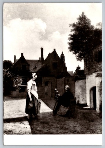 Cartolina pieter hooch un - cartolina, hooch: