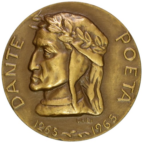 Medaglia dante alighieri - dante,