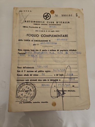 Vintage foglio - vintage, a.c.i.