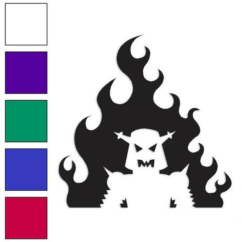 Evil robot flames - robot, adesivo