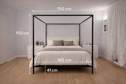 Letto baldacchino moderno - letto,