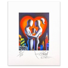 Mark Kostabi - Metropolitan Passion - 42x51 Cm serigrafia originale 