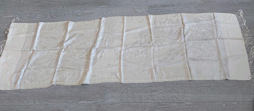 Stola sciarpa beige argento