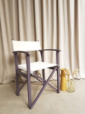 Poltrona scrivania laterale vintage metà secolo 70 dipinta direttori in teak retrò R441