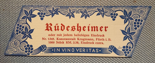 Etichetta vecchia per vino - per,