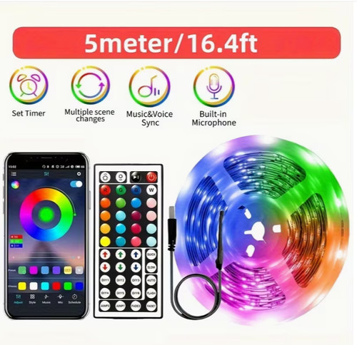 Striscia led rgb luci smart - striscia, 5m