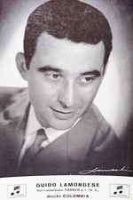 Cartoncino Fotografico Columbia - Cantante Guido Lamorgese - Anni '60