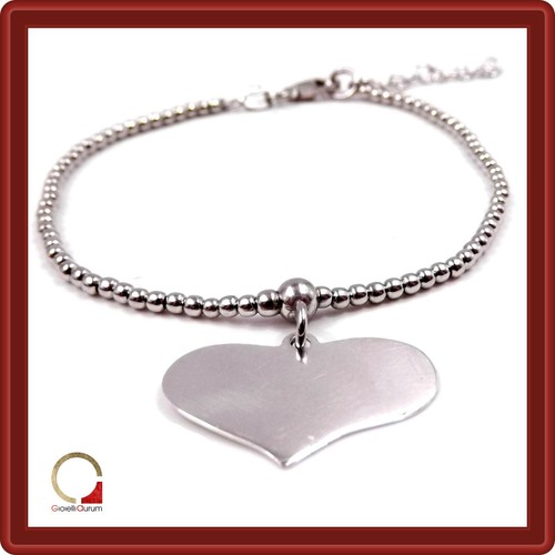 Bracciale cuore argento - bracciale,