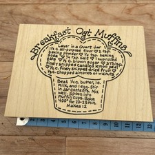 Timbro in legno per muffin avena colazione